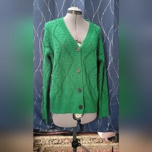 Cider | Green Stretch Acrylic Sweater